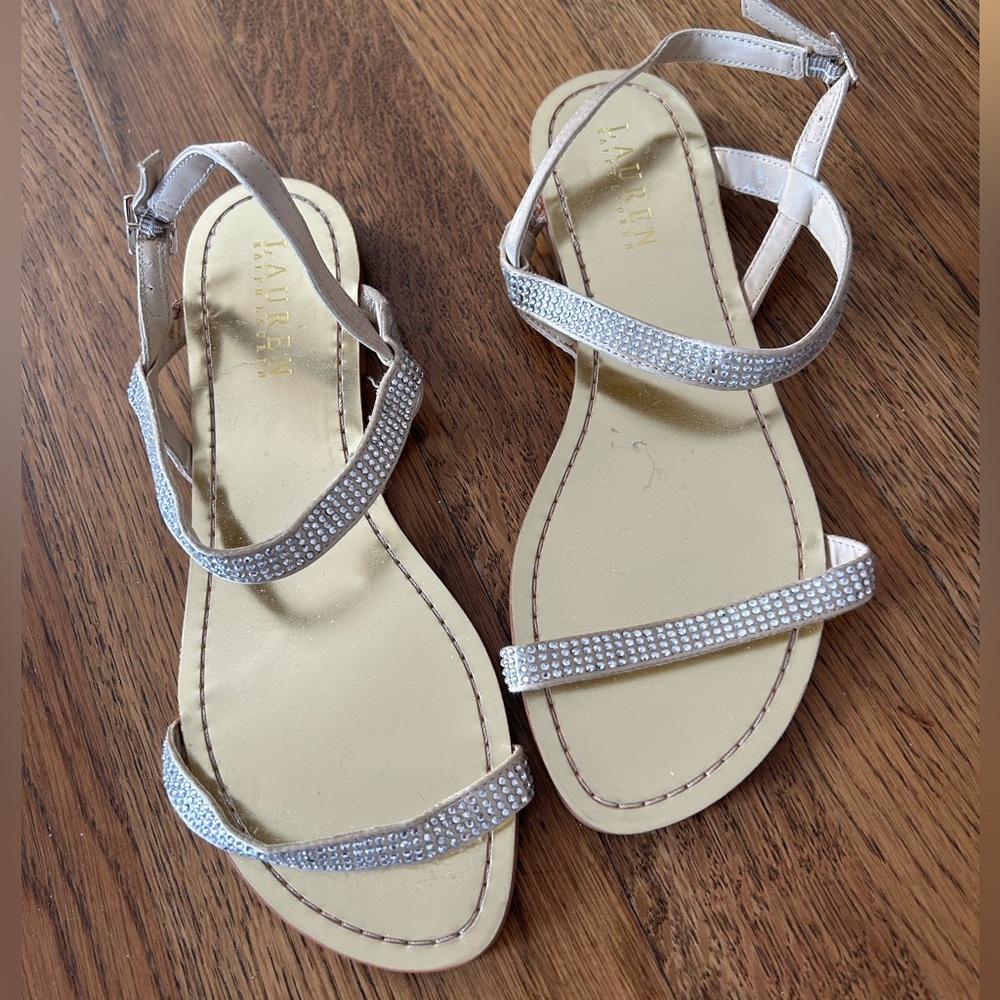 Ralph Lauren Gold Flats